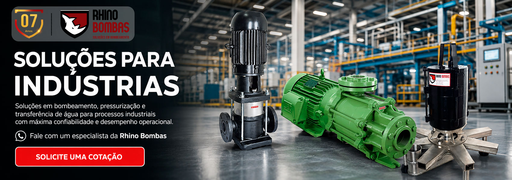 Rhino Bombas soluções em motobombas para industrias